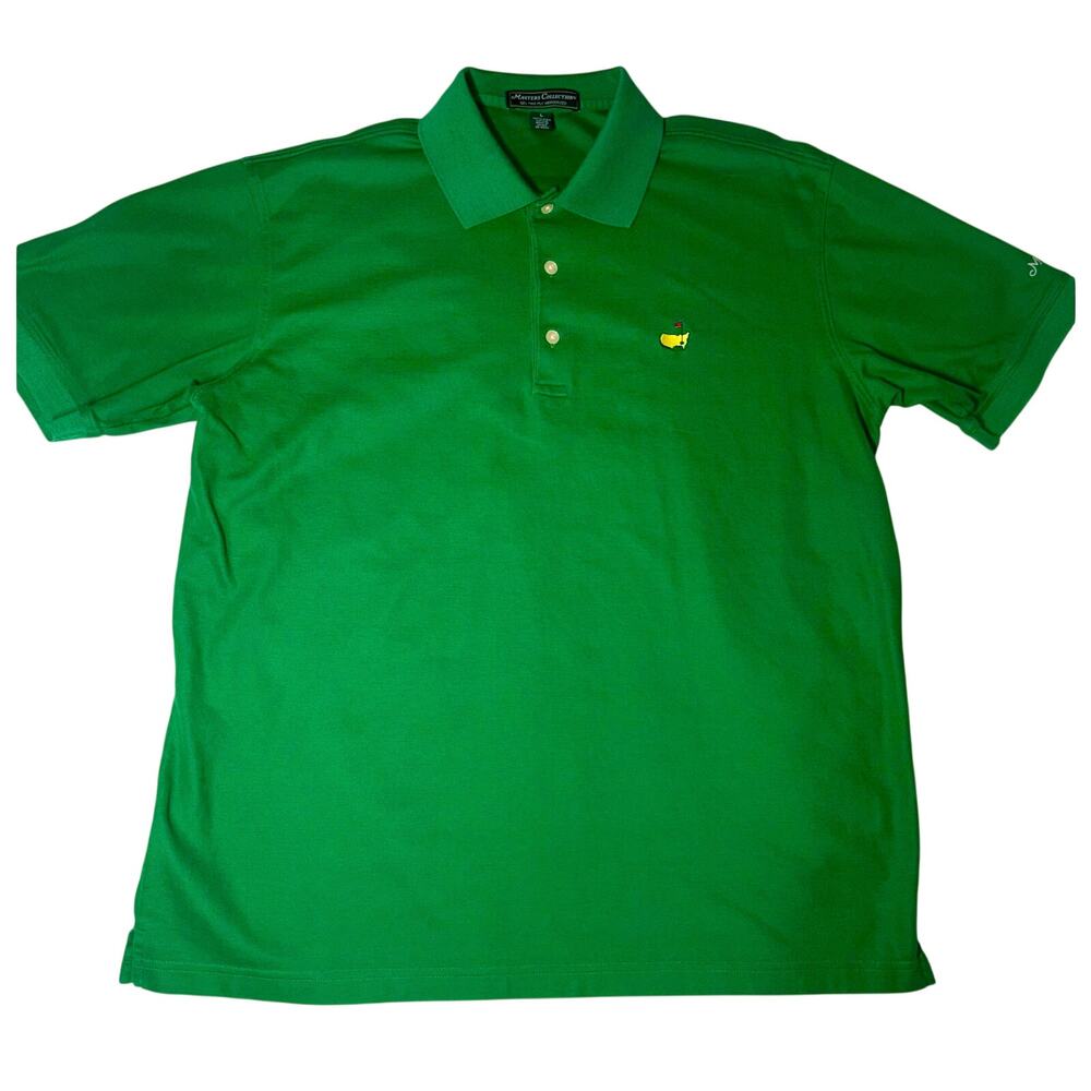 Authentic Masters Green Polo size Large great condition 60’s two-ply mercerized